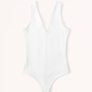 A flattering and bodysuit with a sleek double V-neck